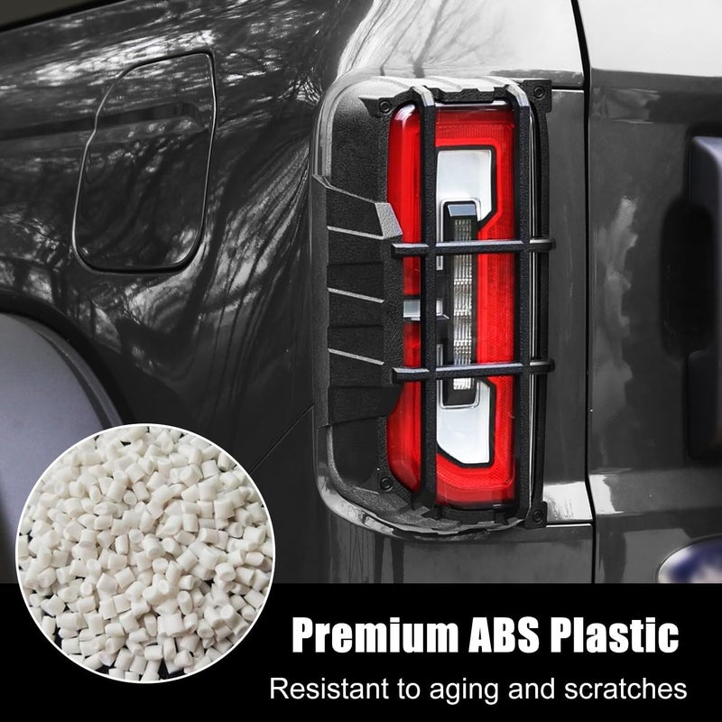 EVGoXMods Tail Light Cover Compatible with 2021-2025 Ford Bronco Badlands, Outer Banks, Wildtrak, Heritage Limited Edition, Everglades 2/4 Doors(Only LED Light), Rear Lamp Guard Protector Exterior Accessories - Image 4